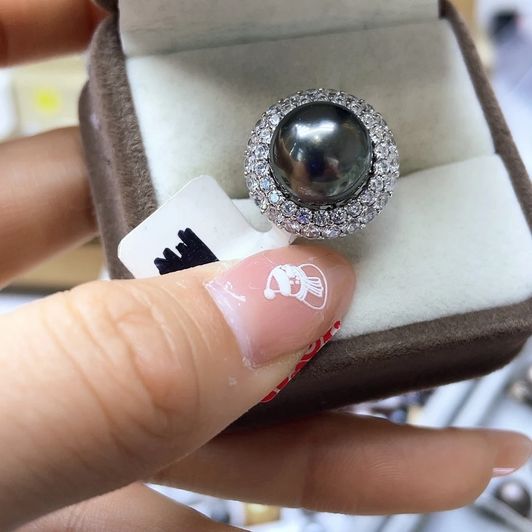 海水珍珠戒指银S925镶嵌