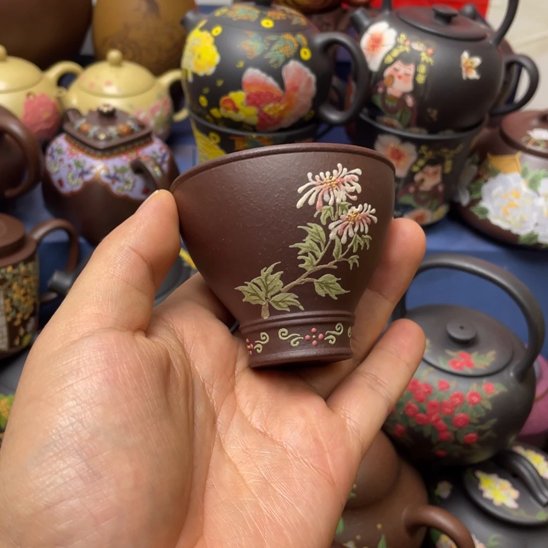 茶杯红泥紫砂主人杯100cc