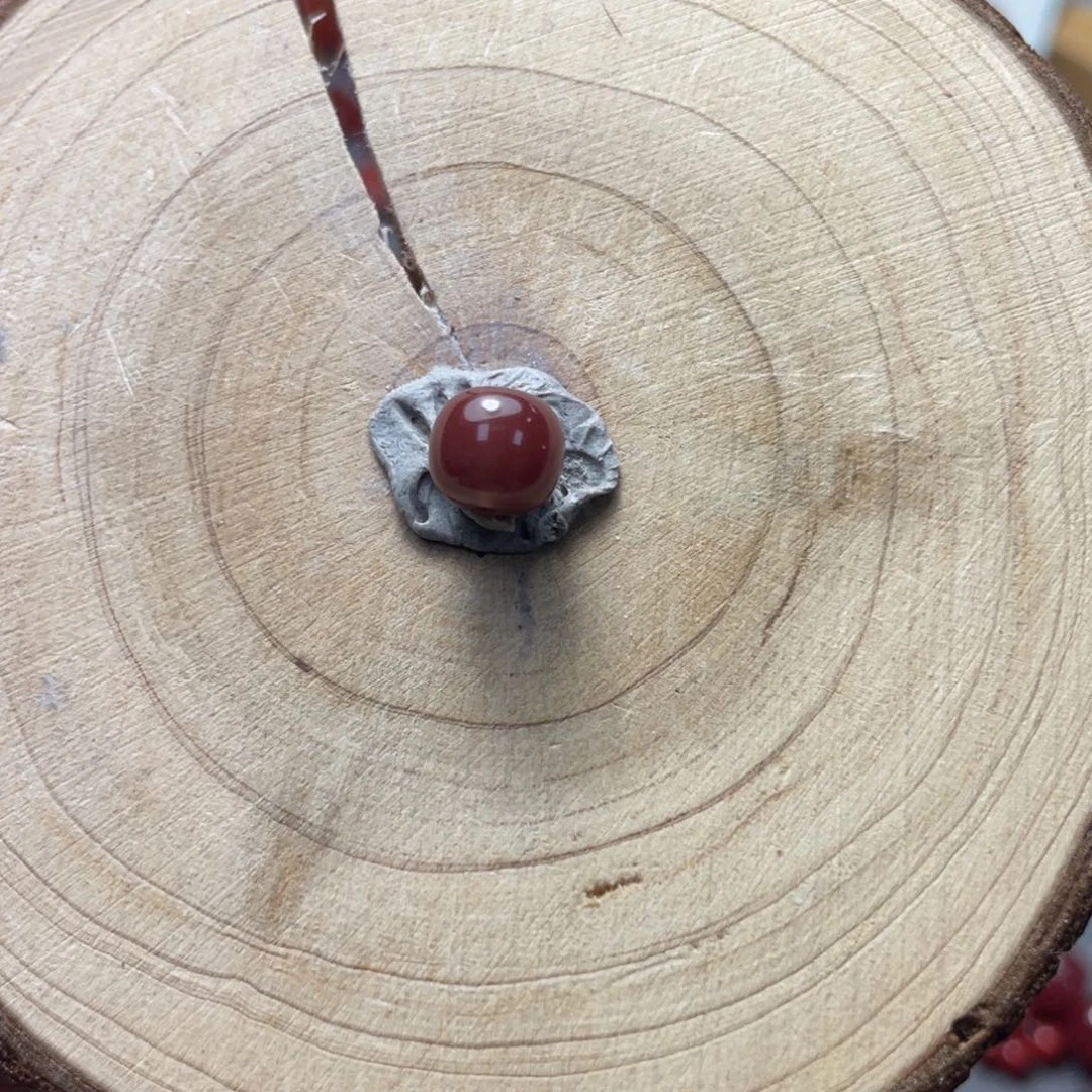 箫***邑南红玛瑙未镶嵌7.6mm车厘子老型