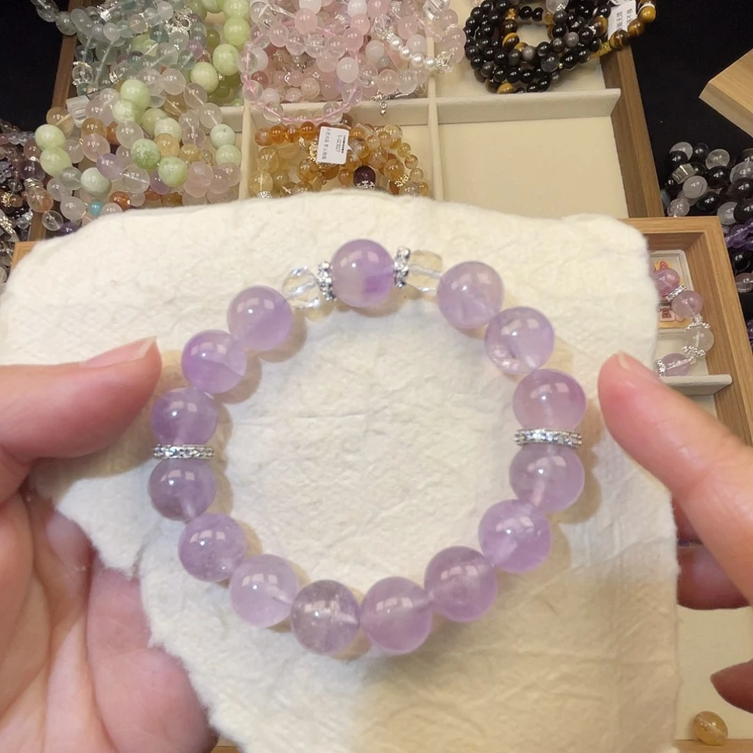 水晶手串未镶嵌薰衣草