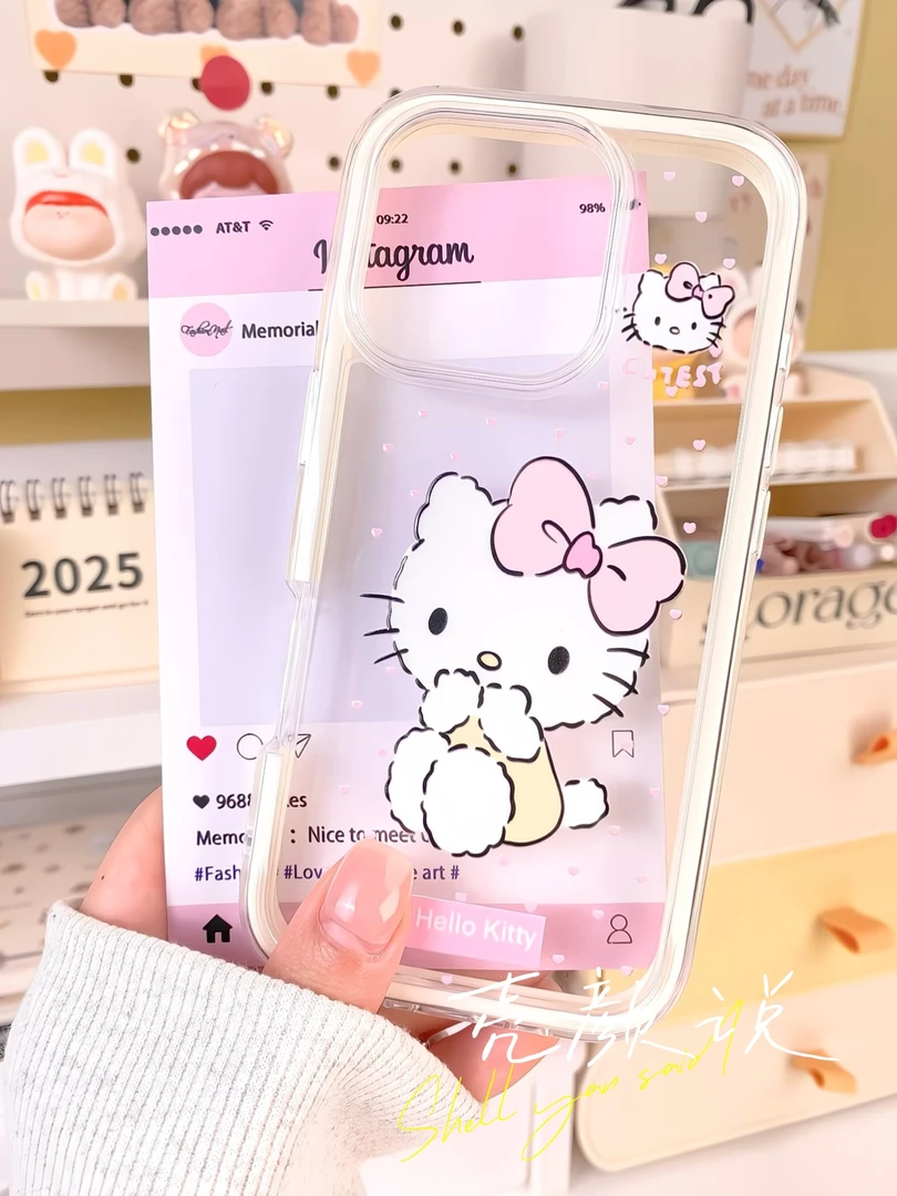 18号【爱心kt】适用苹果15pro手机壳iphone16promax可爱11/12/13/14