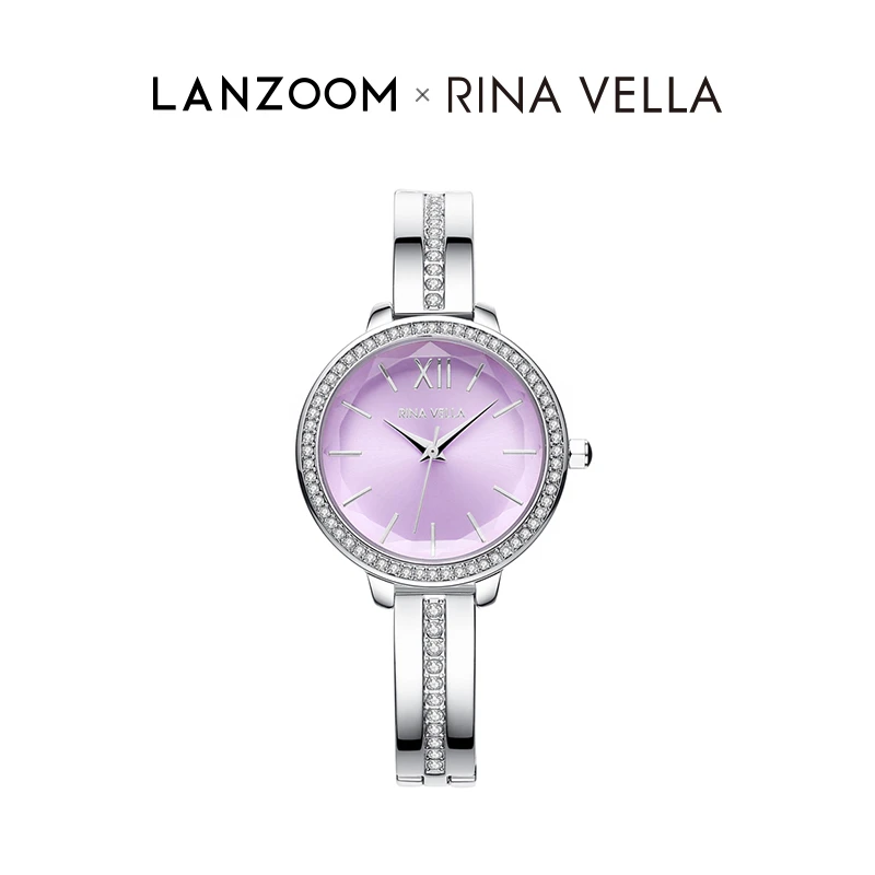 【新品】LANZOOMxRV 紫星光手表女款轻奢个性时尚腕表女友礼物