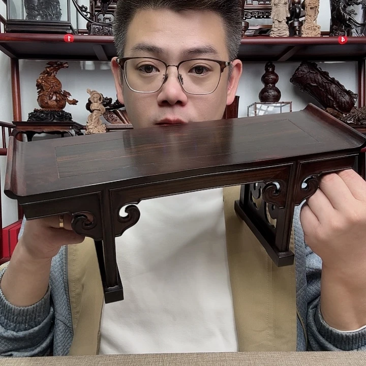 大红酸枝工艺品底座