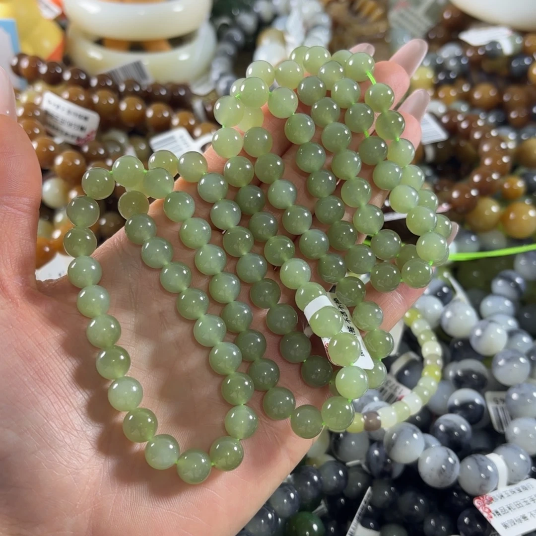 和田玉未镶嵌手串3