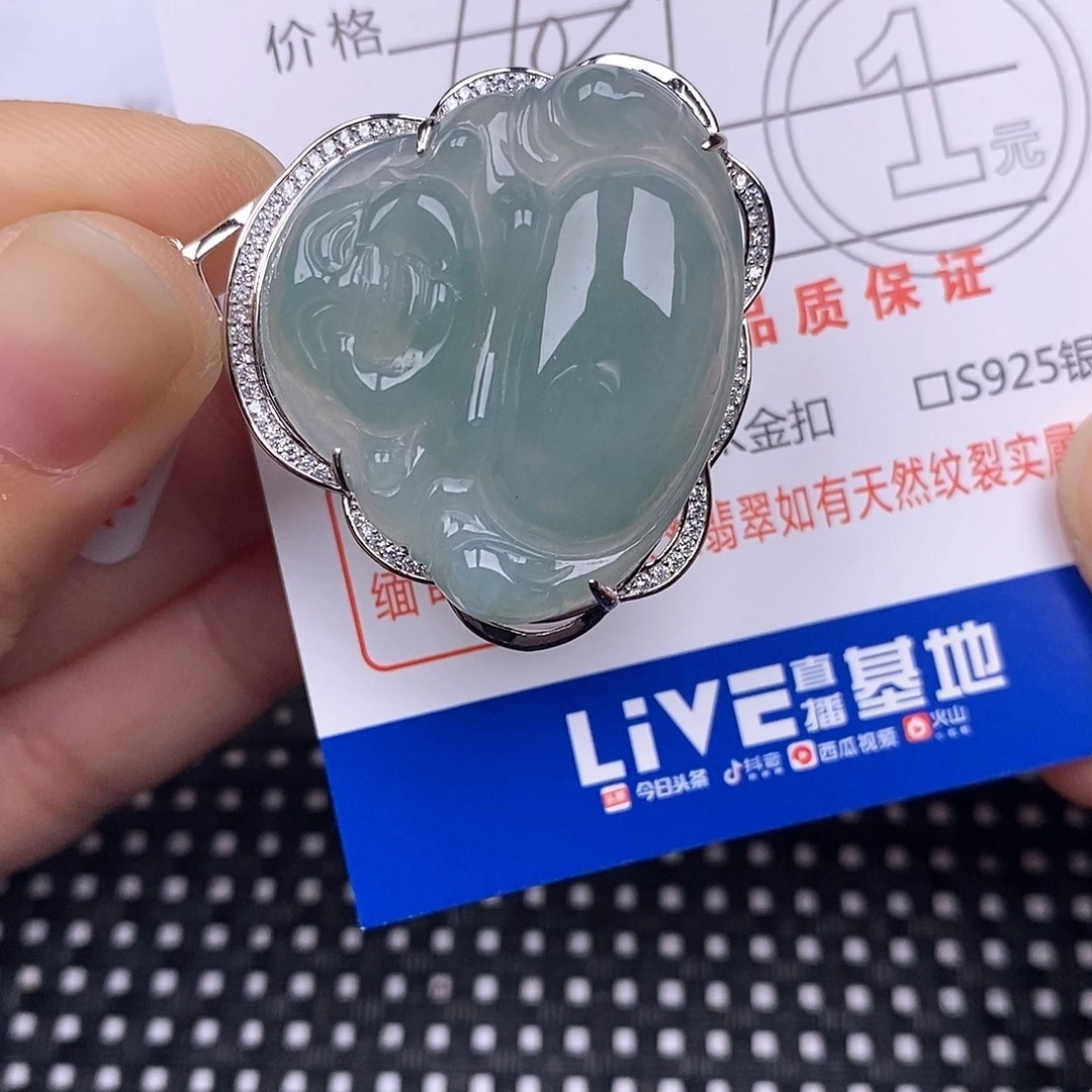 翡翠银S925镶嵌颈饰