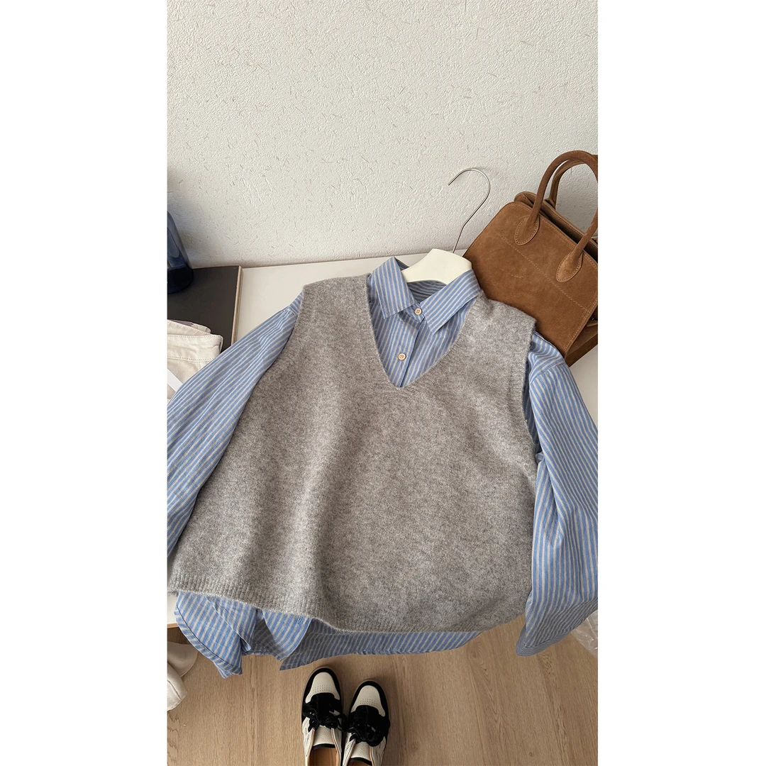 苏安家｜叠穿宝典 极简主义含羊毛糯叽叽无袖毛衣针织马甲