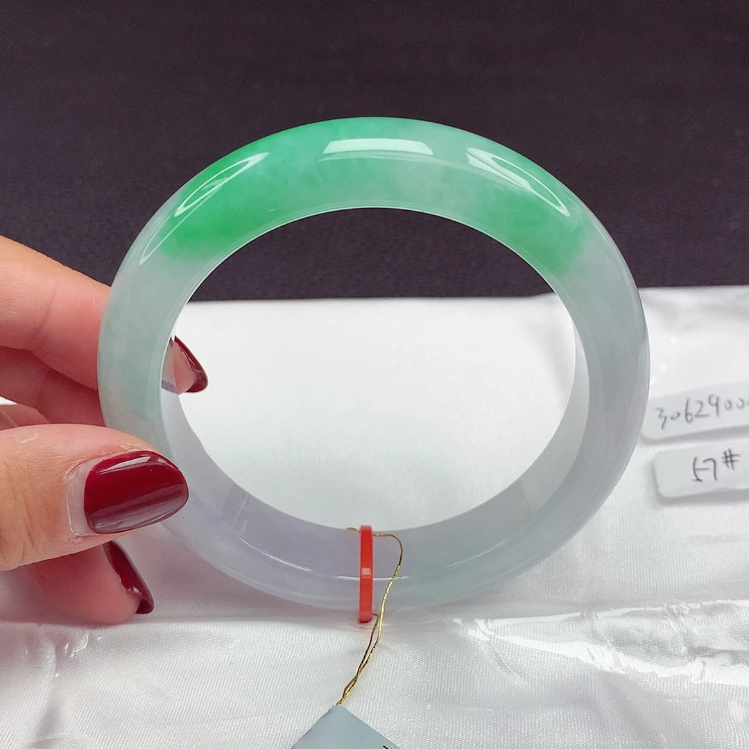 翡翠未镶嵌手镯57圈047