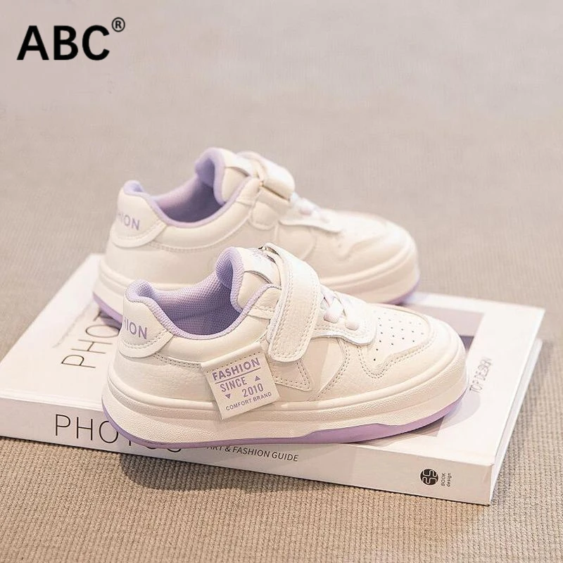 女童鞋运动鞋2024春季新款儿童板鞋低帮炸街宝宝鞋子小白鞋春秋款