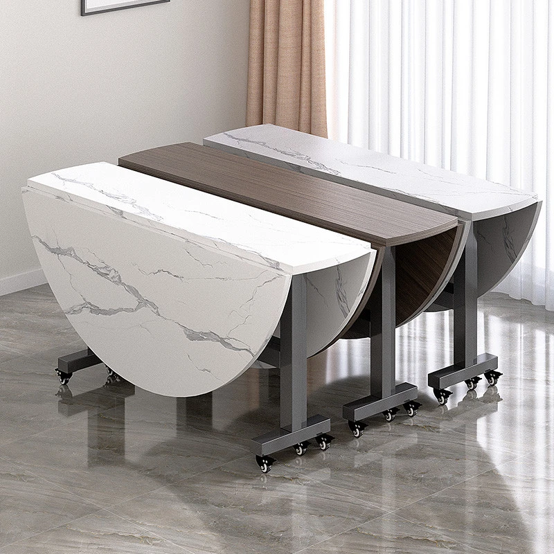 可折叠桌子大餐桌家用吃饭15人20人圆桌面可移动带转盘客厅小户型