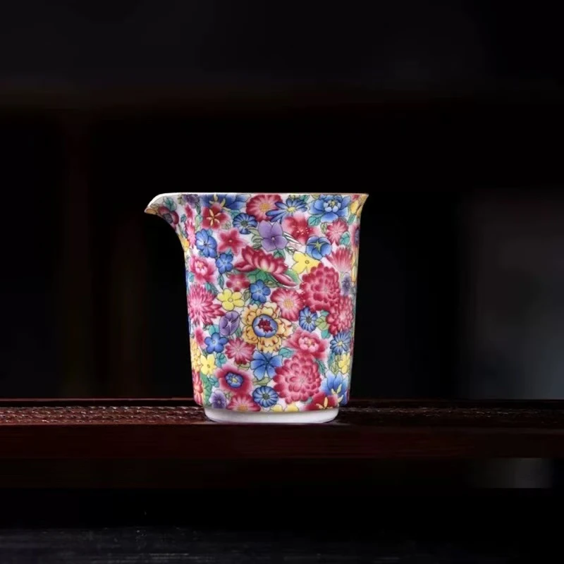 E383-珐琅彩万花公道杯