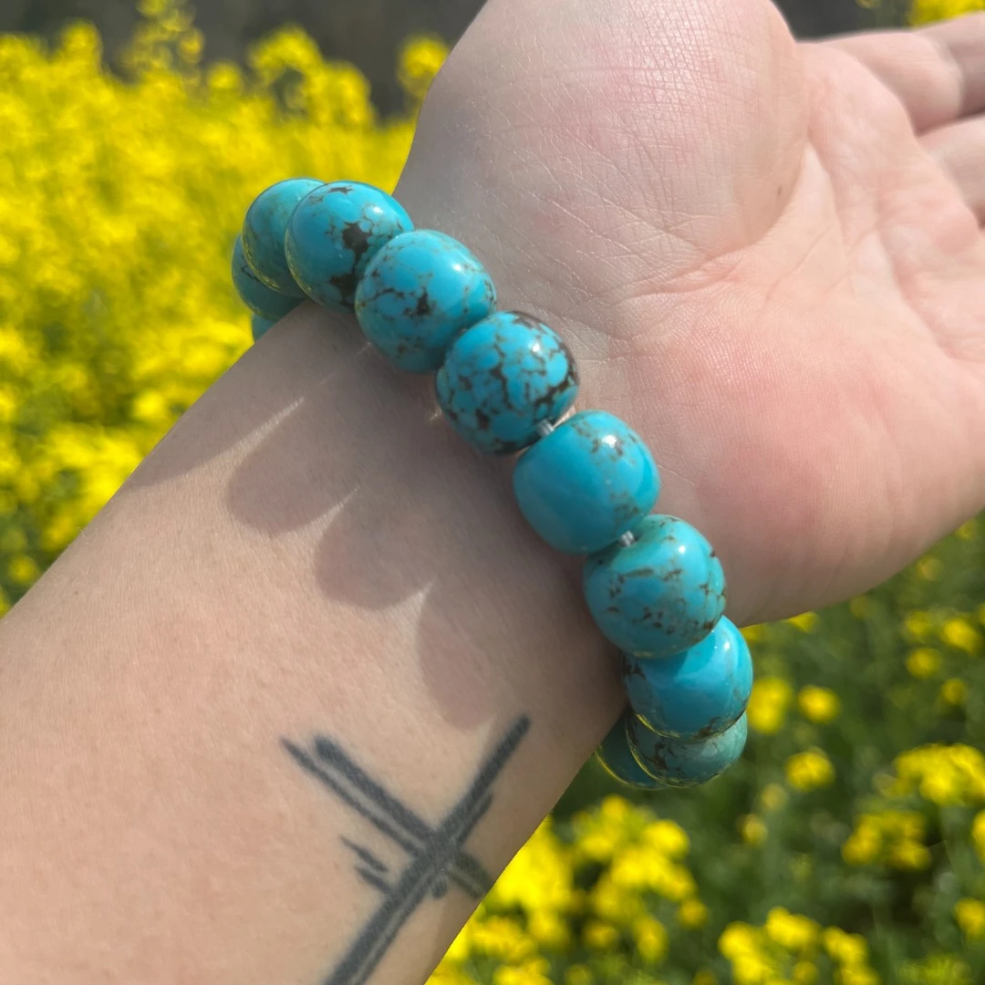 湖北竹山发货卡14俏色铁线老型手串