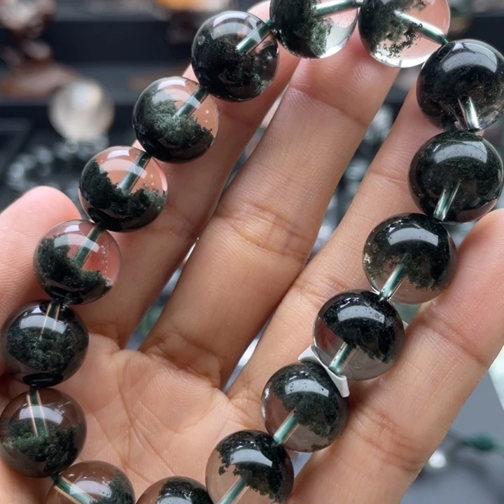 水晶未镶嵌手链绿幽灵聚宝盆13