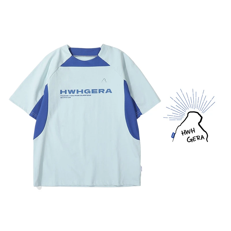 特-AD16-Sports Outdoor山系户外运动时尚拼接短袖T恤上衣