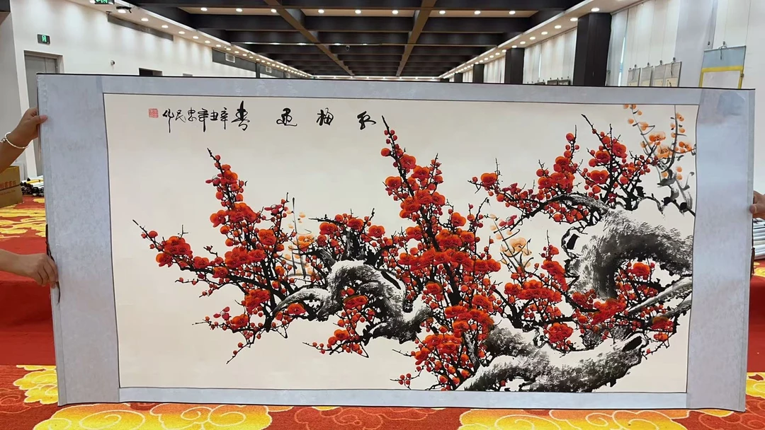 2国画装饰挂画卷轴高档锦绫已装裱大六尺（1）