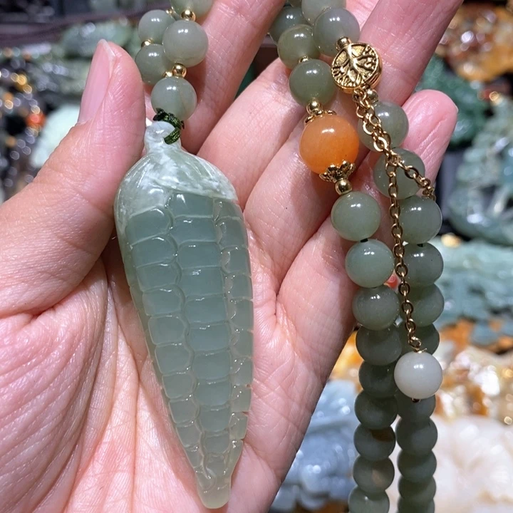 岫玉毛衣链未镶嵌