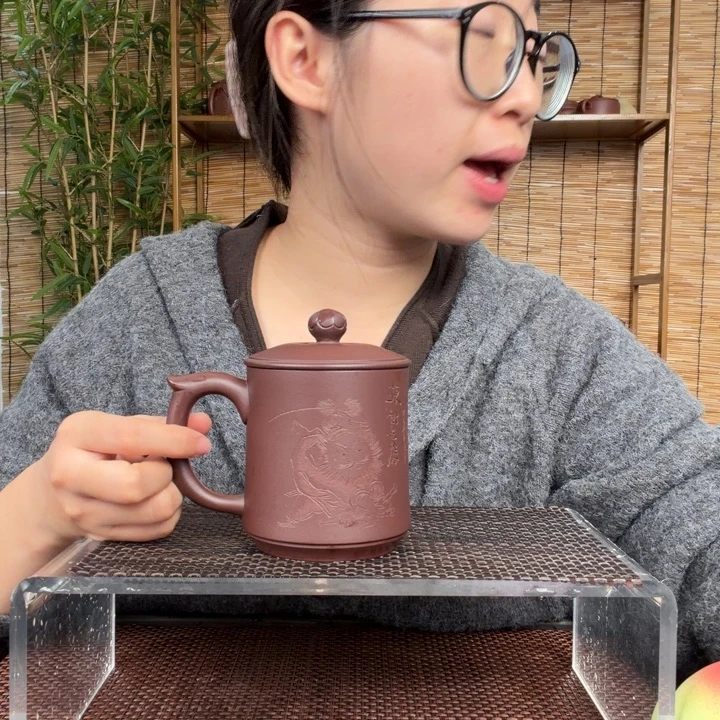 紫砂茶壶原矿乾坤办公杯380CC左右