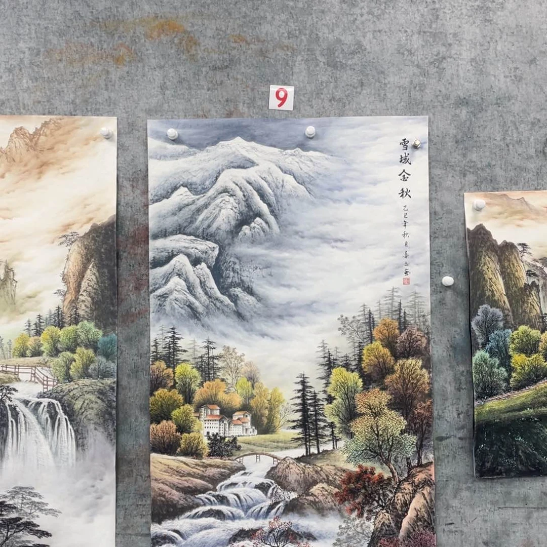 国画定****栈绘画作品黄喜三画芯140*70