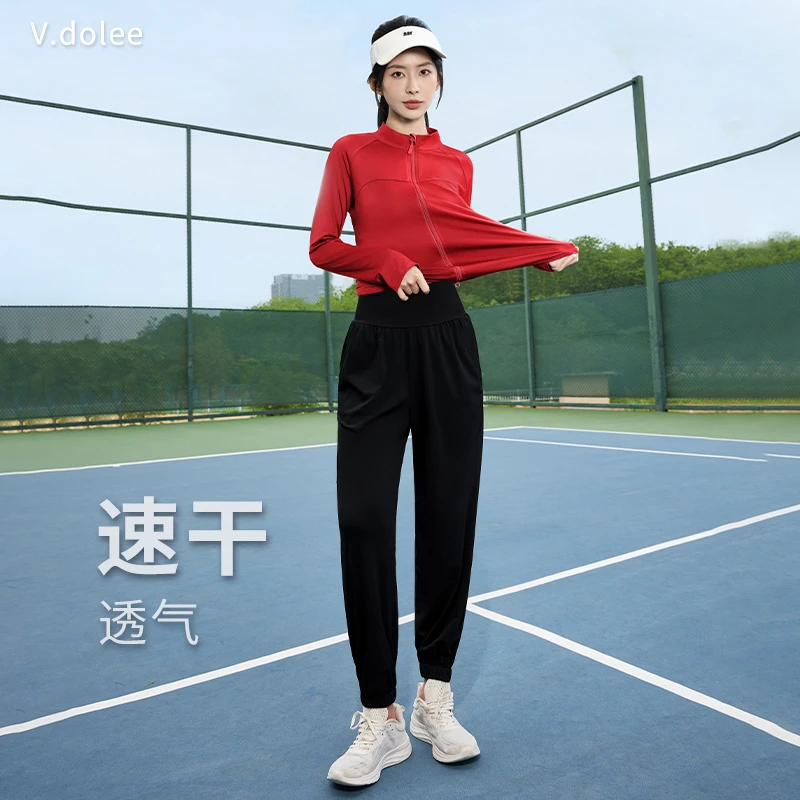 【立领】女士晨跑速干套装运动健身宽松显瘦时尚新款跑步瑜伽服1420