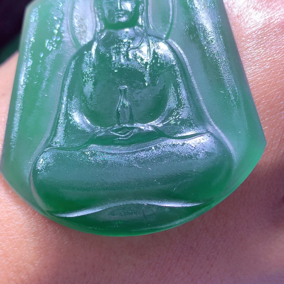 用***0定制翡翠未镶嵌天然翡翠A货毛货挂件