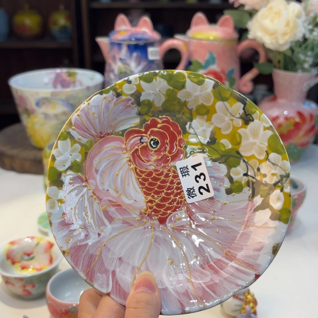 景德镇手绘高温釉下彩陶瓷茶具