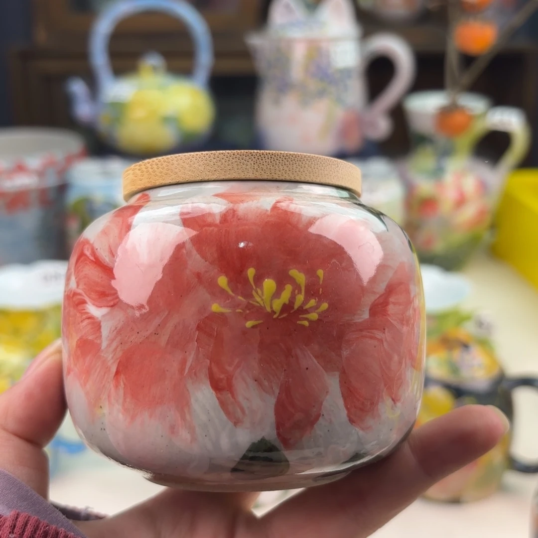 景德镇手绘高温釉下彩陶瓷茶具