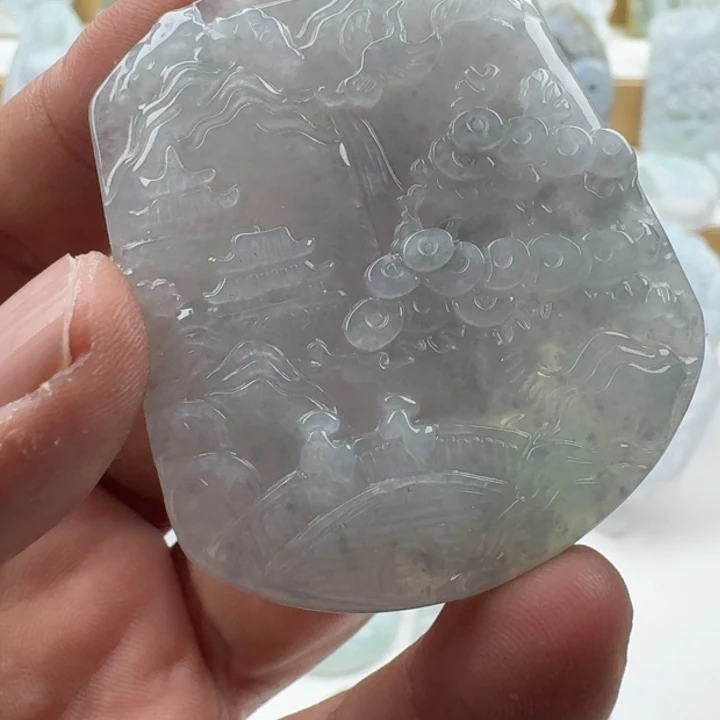 翡翠未镶嵌颈饰天然缅甸A货翡翠