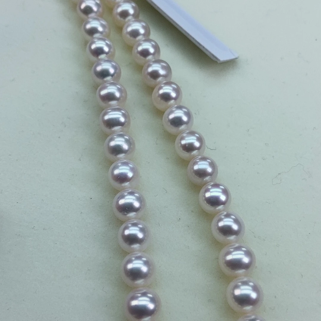 淡水珍珠8.5极强光白透粉很亮银S925镶嵌