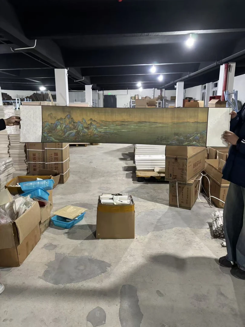 四尺对开千里江山横轴两个装