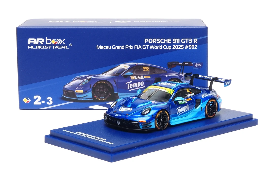 AR 1:64合金模型 新车型保时捷Porsche授权产品 992 GT3 R 赛道版
