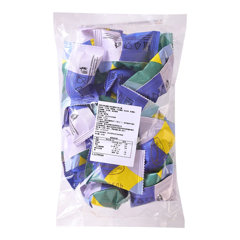 俄罗斯原装进口七彩松露味巧克力糖200克/袋