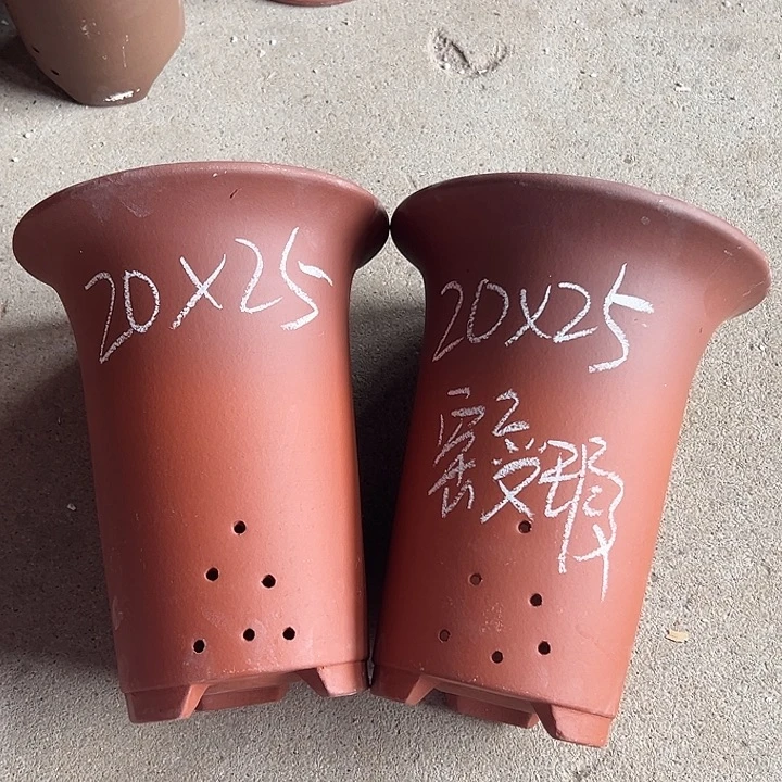 紫砂花盆宜兴紫砂花盆2只