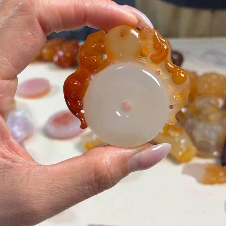 玛瑙/玉髓未镶嵌吊坠(不含链)