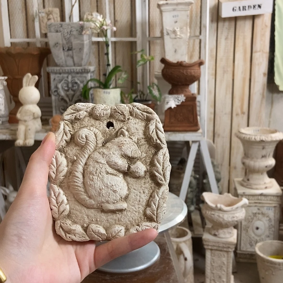 松鼠挂件瑕疵配麻绳