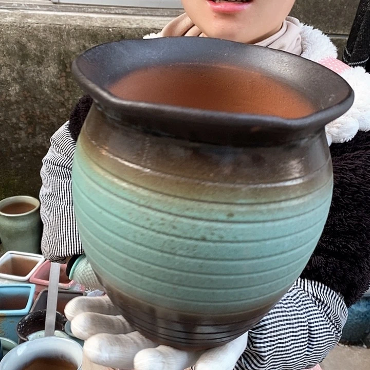 紫砂花盆瑕疵口18高20