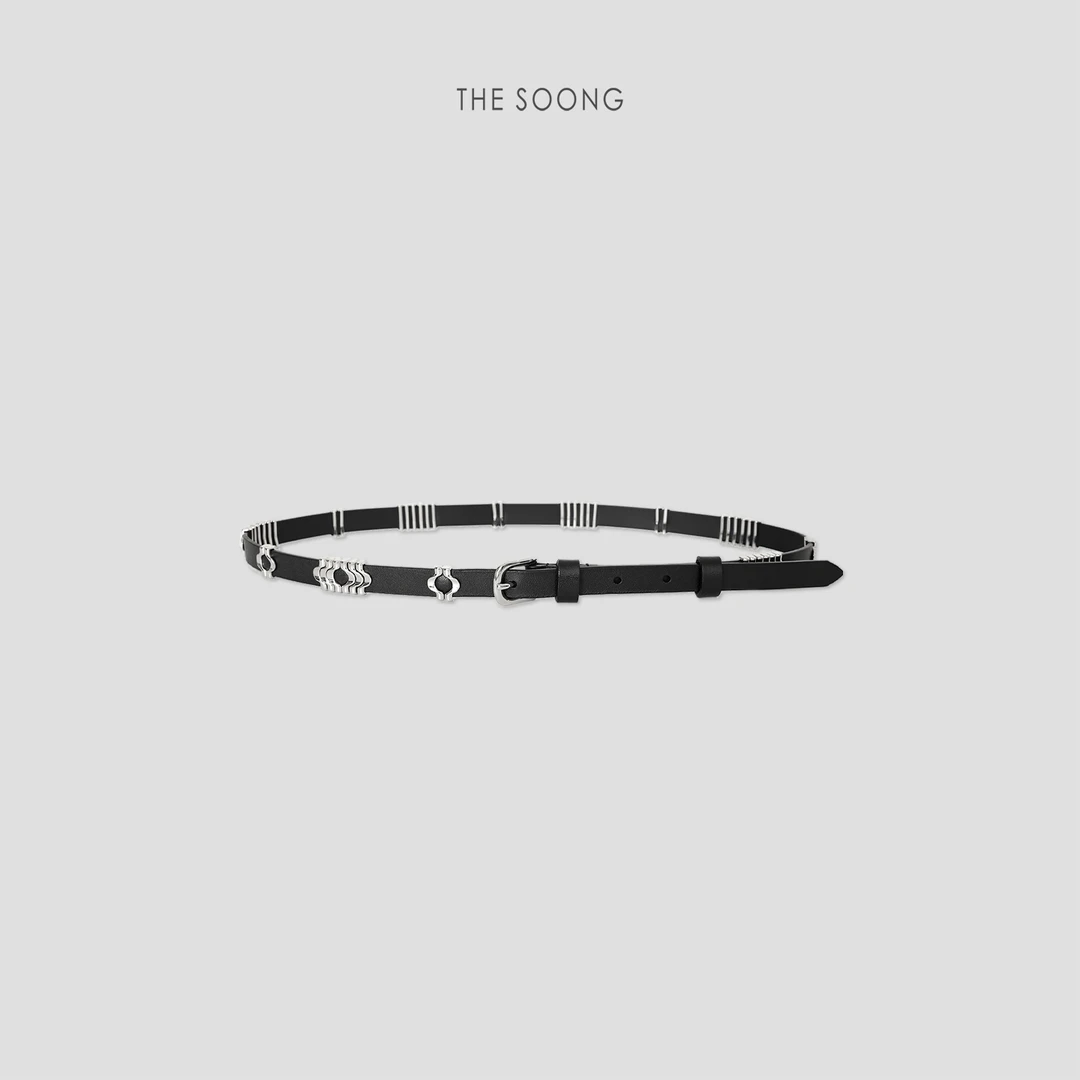 THESOONG|经典纯手工牛皮百搭肌理针扣皮带HWPD7646