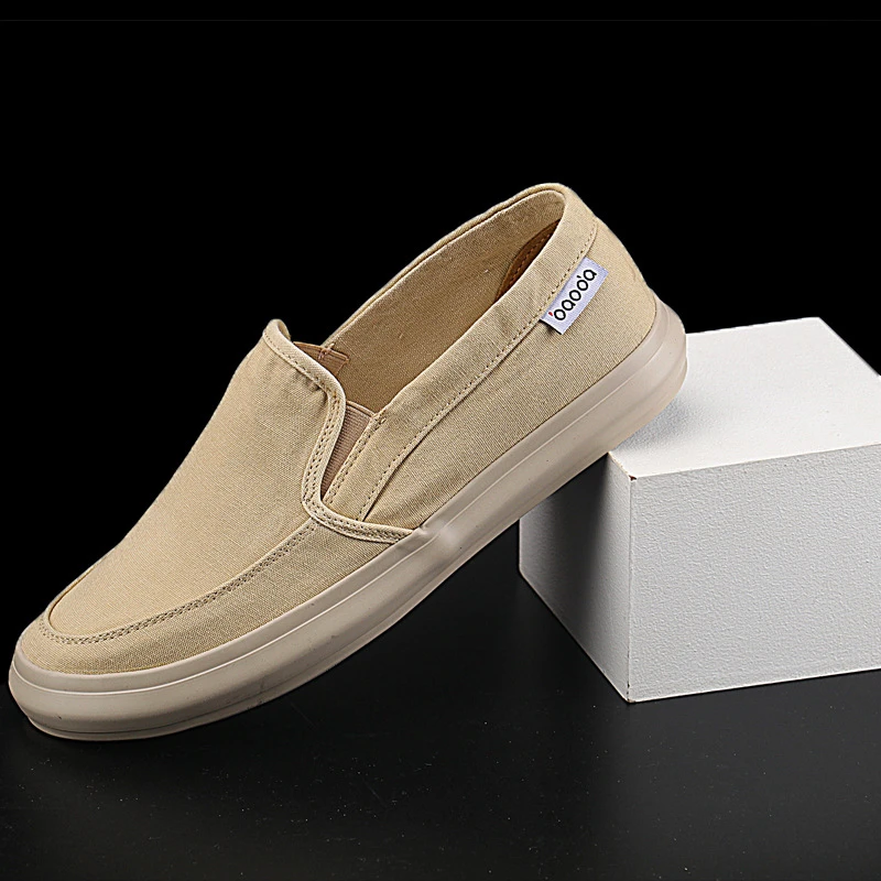 2025新款春季男士帆布鞋韩版潮流百搭潮鞋休闲一脚蹬布鞋春秋板鞋
