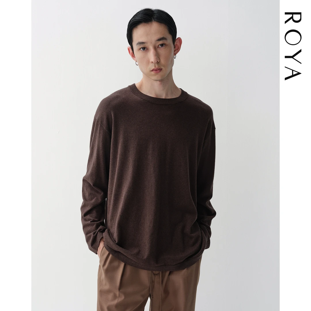 ROYA | 山羊绒棉混纺圆领针织衫