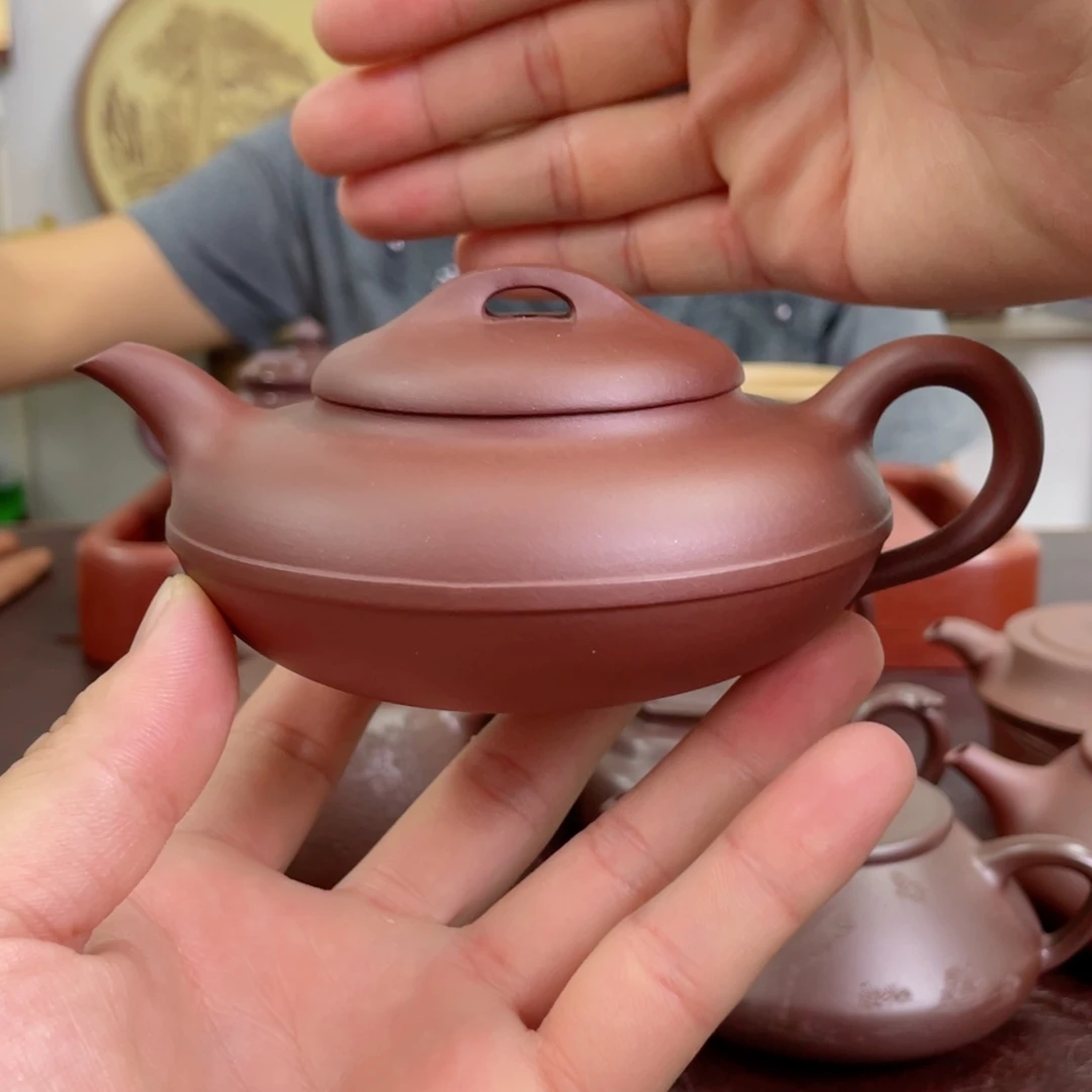 茶壶紫砂线圆紫泥