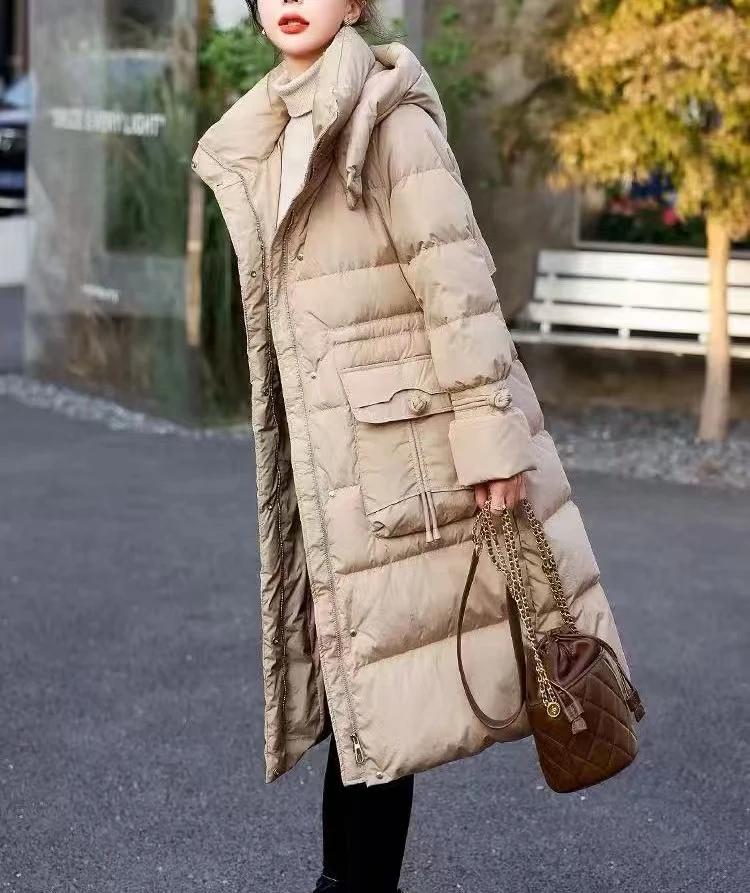 【影姐宠粉】新款长款羽绒服女冬新款韩版时尚收腰加厚外套Y110