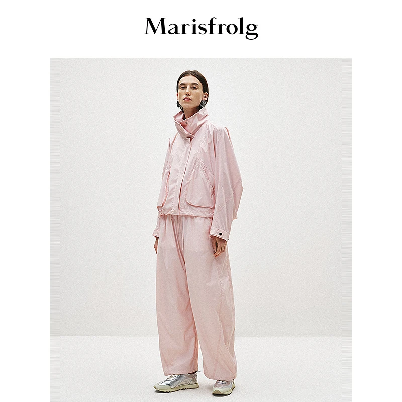 Marisfrolg/玛丝菲尔春夏宽松时尚户外女款运动休闲裤子A1EG14325