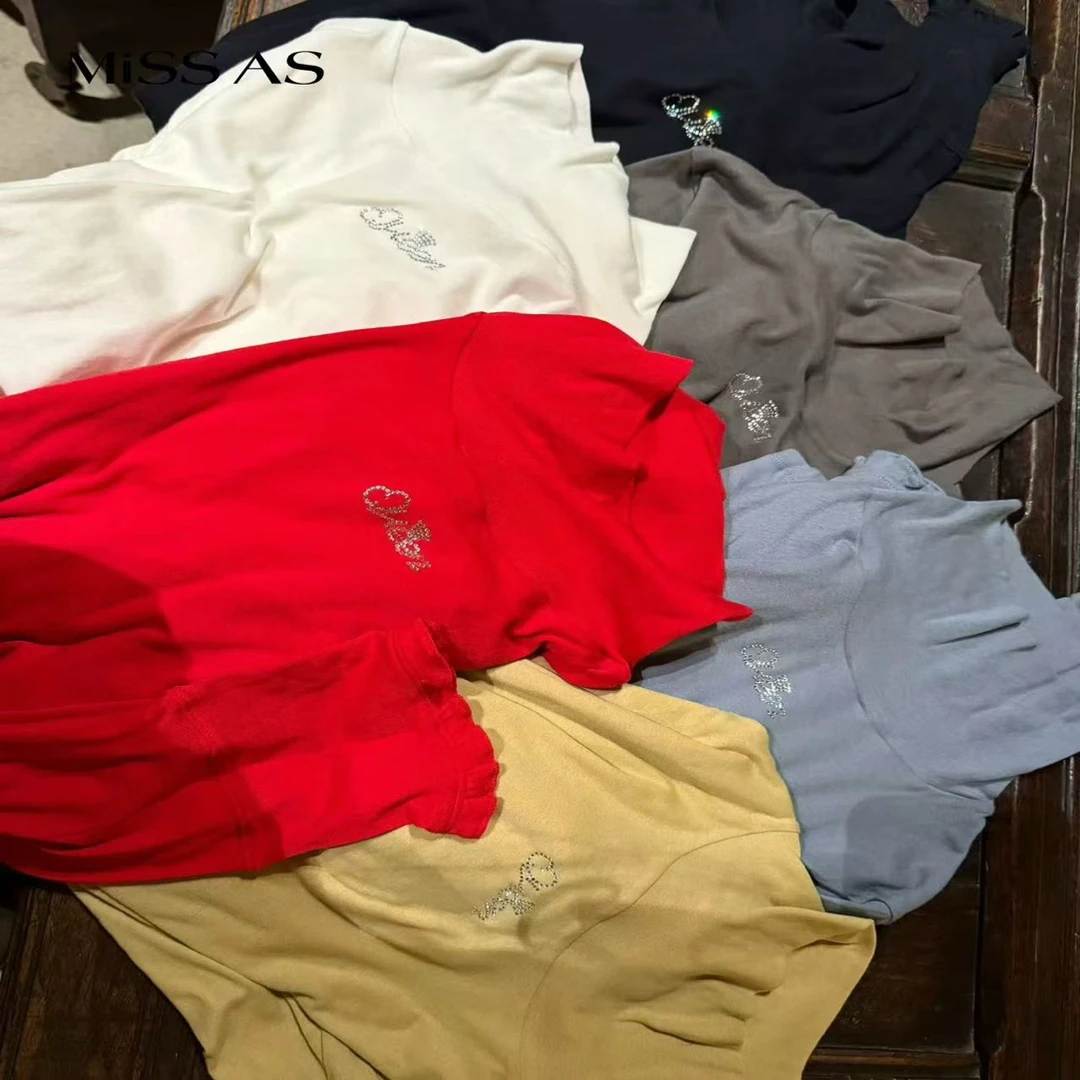 无补正品oii26早春爆款面膜T羊毛针织打底衫长袖T恤买手店