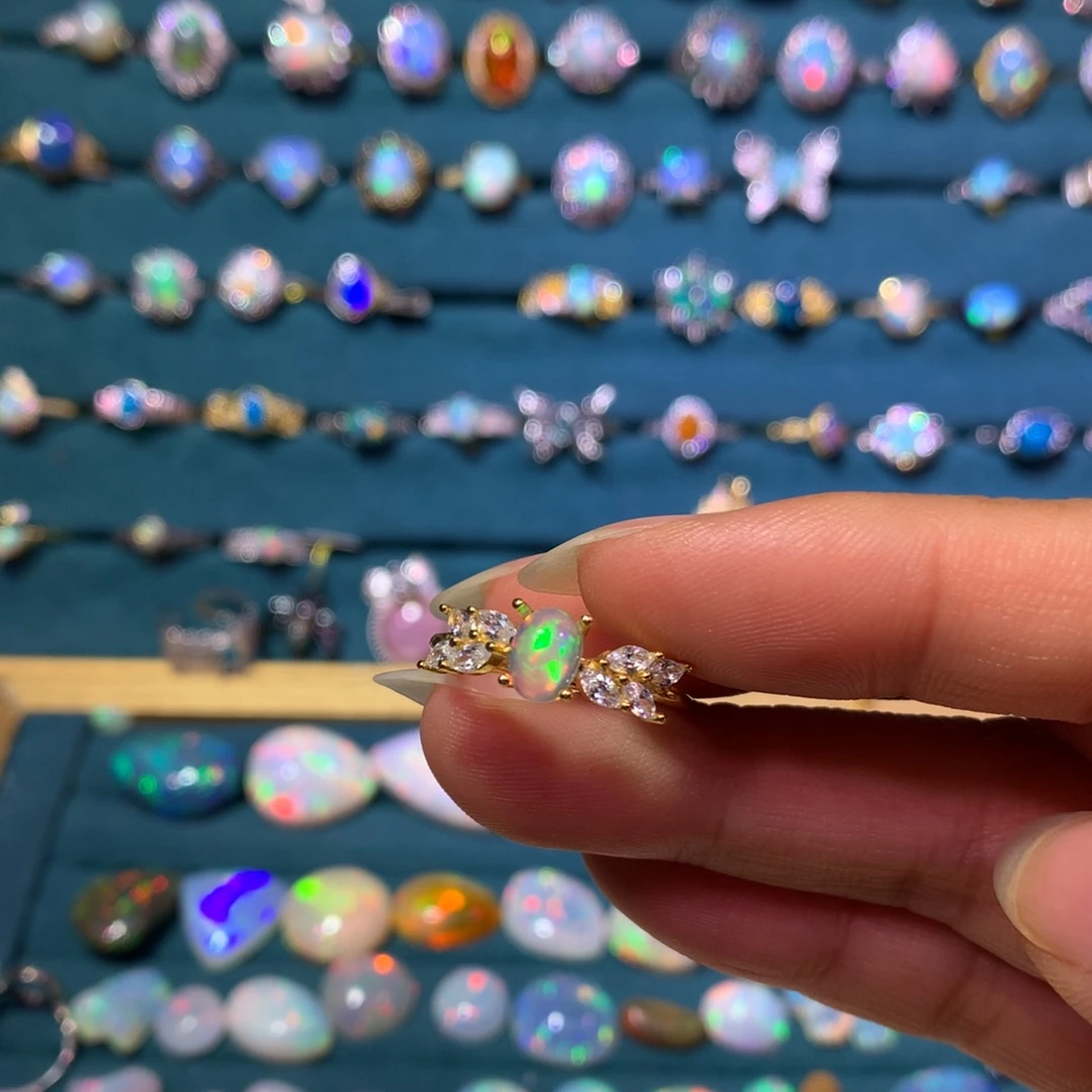 欧泊银S925镶嵌戒指款