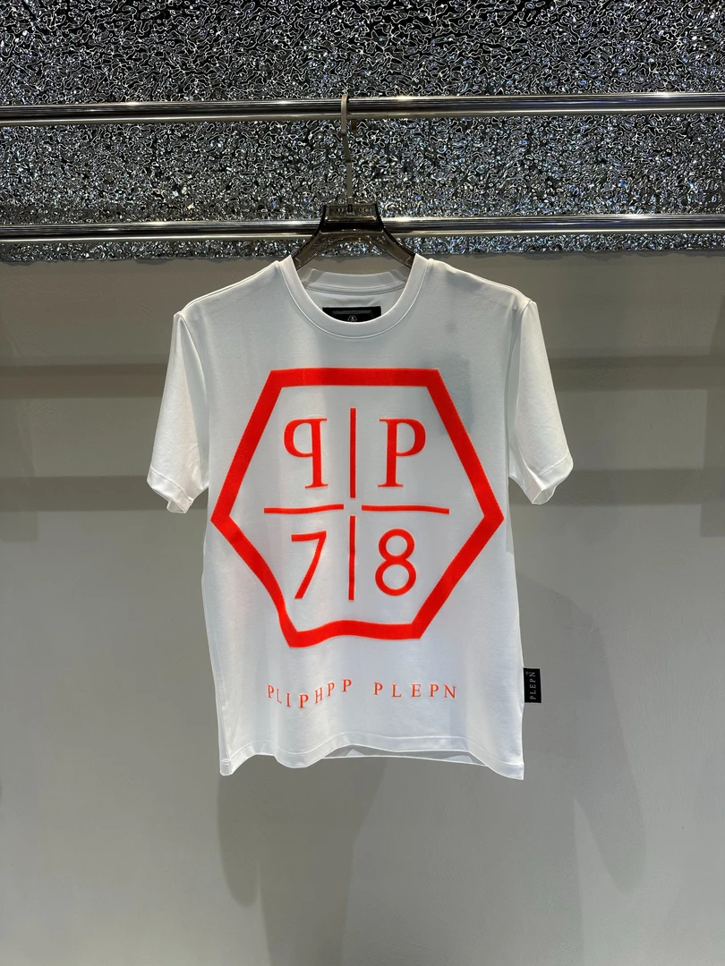 PLIPHPP PLEPN 经典字母数字标高奢潮流圆领夏男士休闲半袖 1678