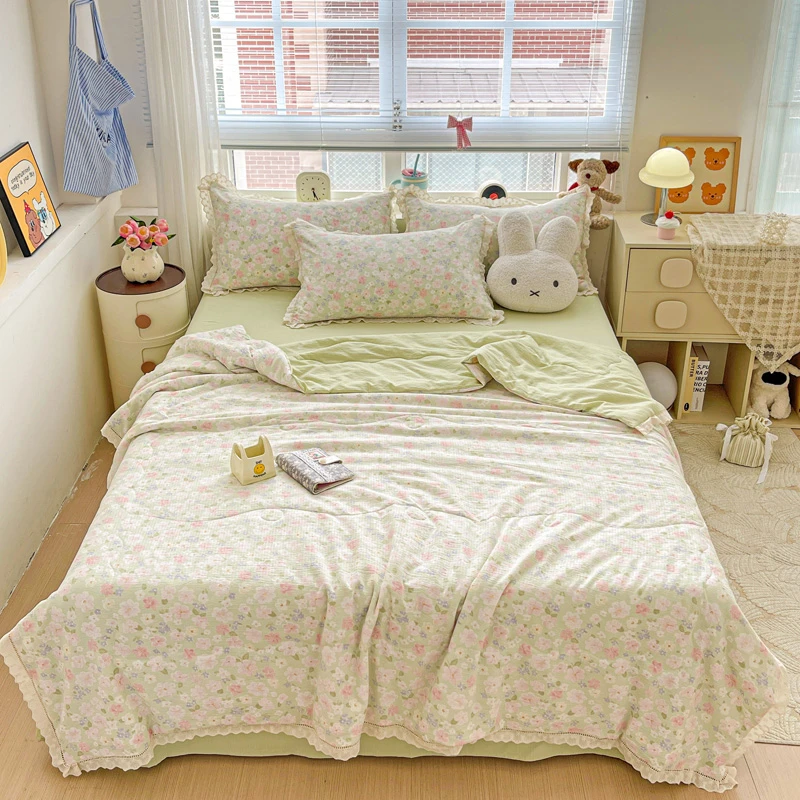 【晴美】木棉皱皱双层纱夏被四件套-莱茵河畔