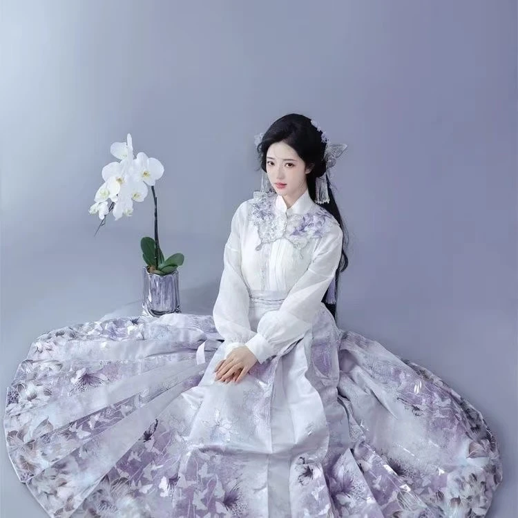 楚门【秋月凉】中式明制汉服妆花织金刺绣马面裙国风日常通勤半身裙