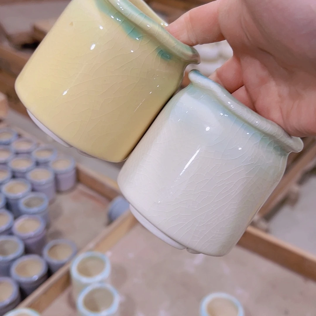 红陶陶瓷花盆当场满12包邮