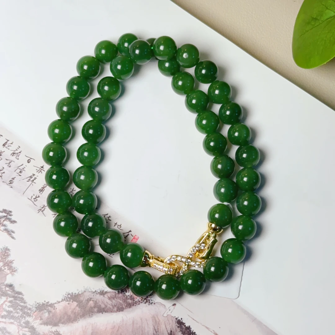 和田玉碧玉项链时尚百搭