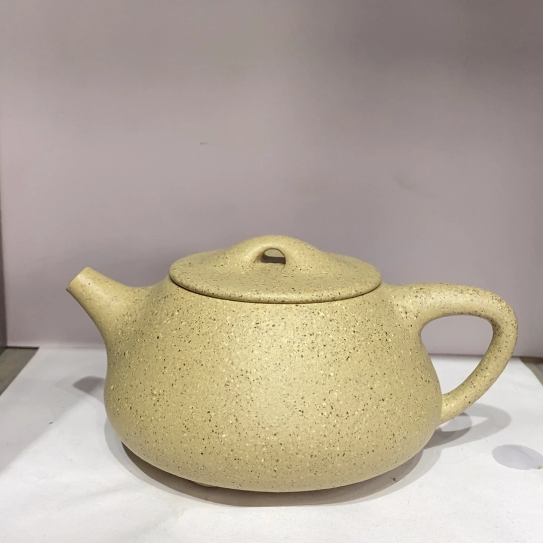 紫砂茶壶白10 满瓢 芝麻段泥