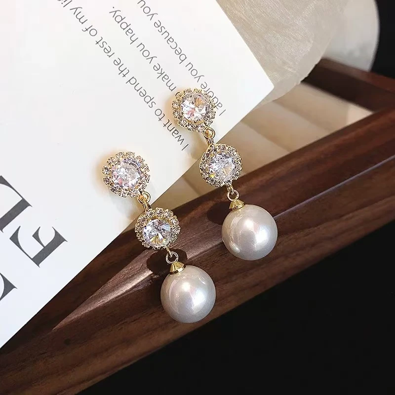 铜合金合成锆石耳饰 铜合金 精品时尚百搭耳饰A29