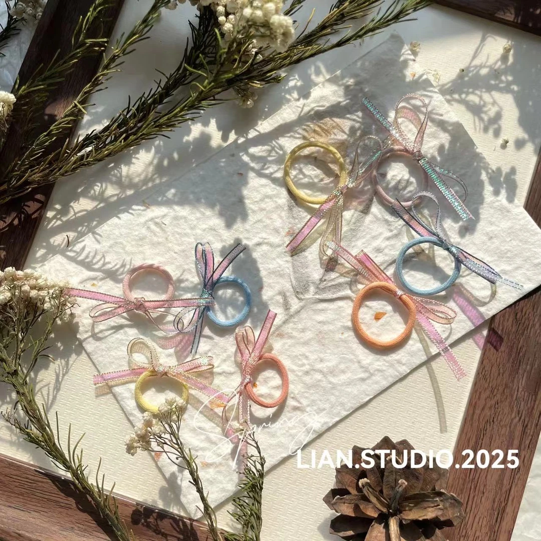 闪闪飘带结 全店满19.9包邮 Lian家原创 一指/一指半发绳 D-0132